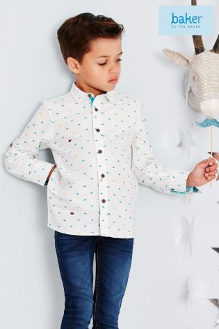 Ted Baker White All Over Print Shirt